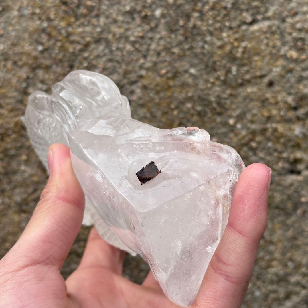 天然石 水晶の龍　置物　ご購入前に在庫確認必要G.182