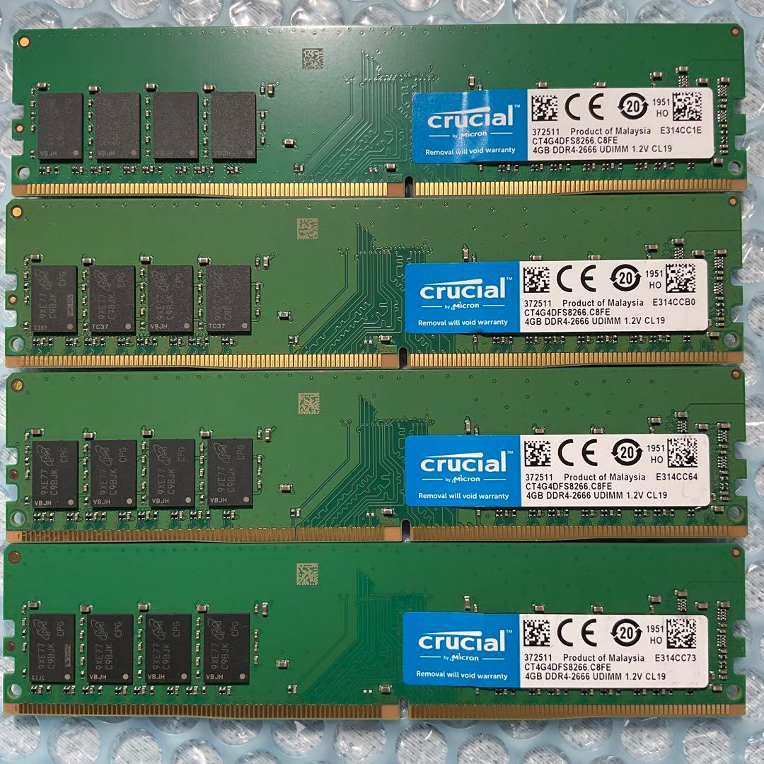 DDR4-2666 16GB=4GB×4 CT4G4DFS8266.C8FE ③