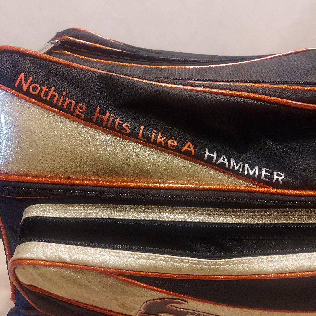 HAMMER ボウリング用２個入りバッグ キャスター付+おまけ