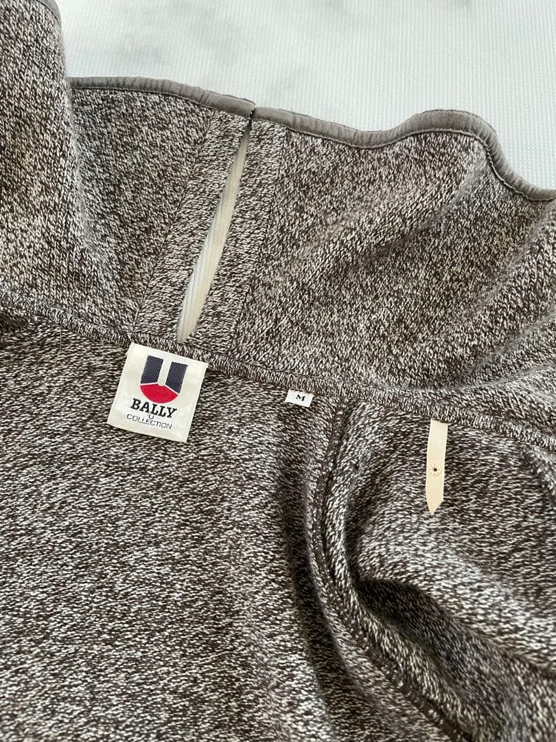 【BALLY】ミックスウール襟付きカーディガン