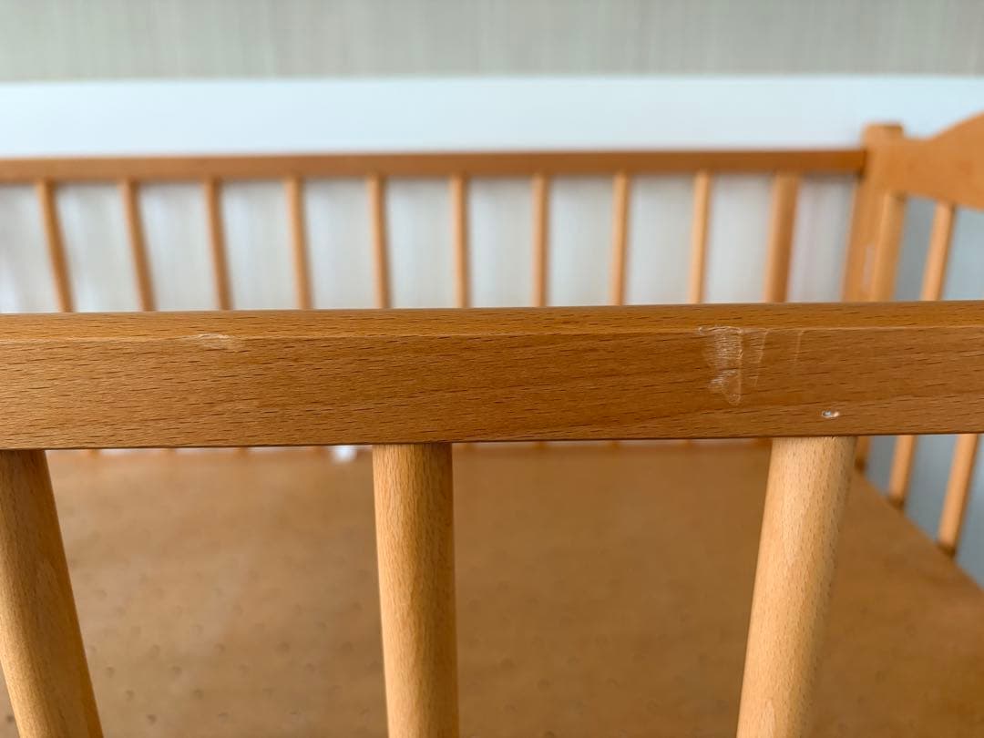 スリーピー木製ベビーベッド「ワンタッチハイベッドパル」