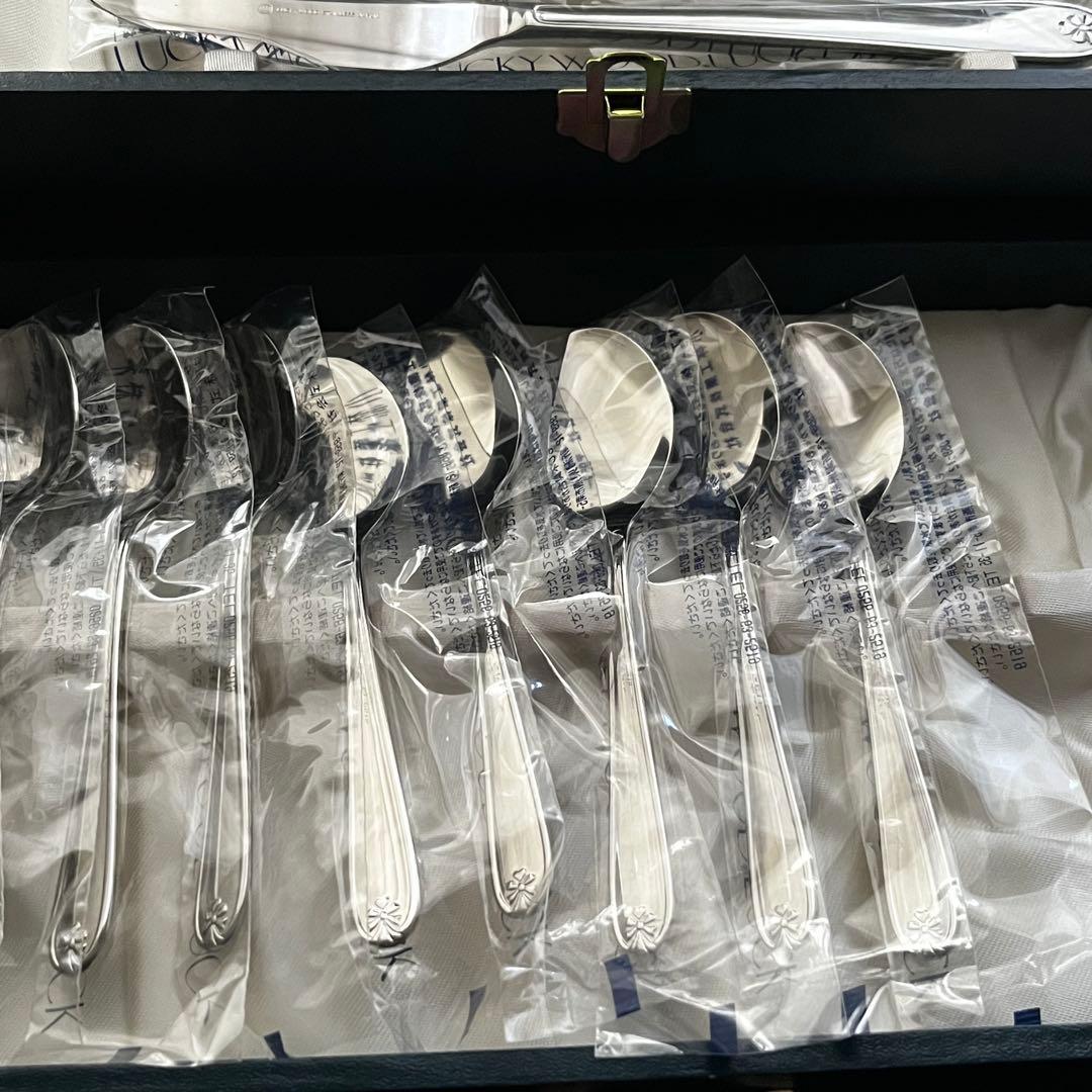 ラッキーウッド マリエッタ 18-10ステンレス リボン柄 30本 ブイヨン