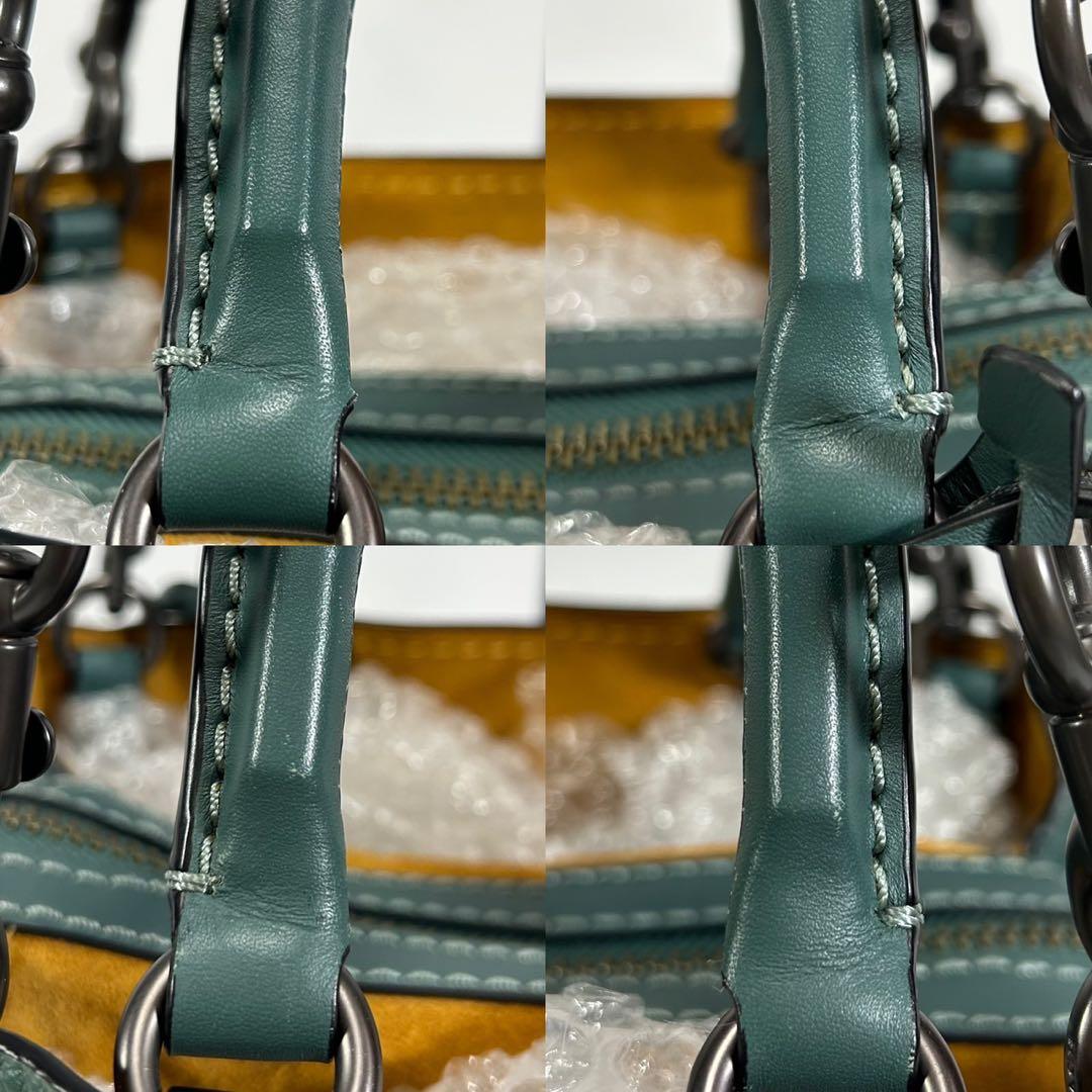 【極美品】コーチ ローグ25 3way ハンドバッグ レザー スタッズ 肩掛け