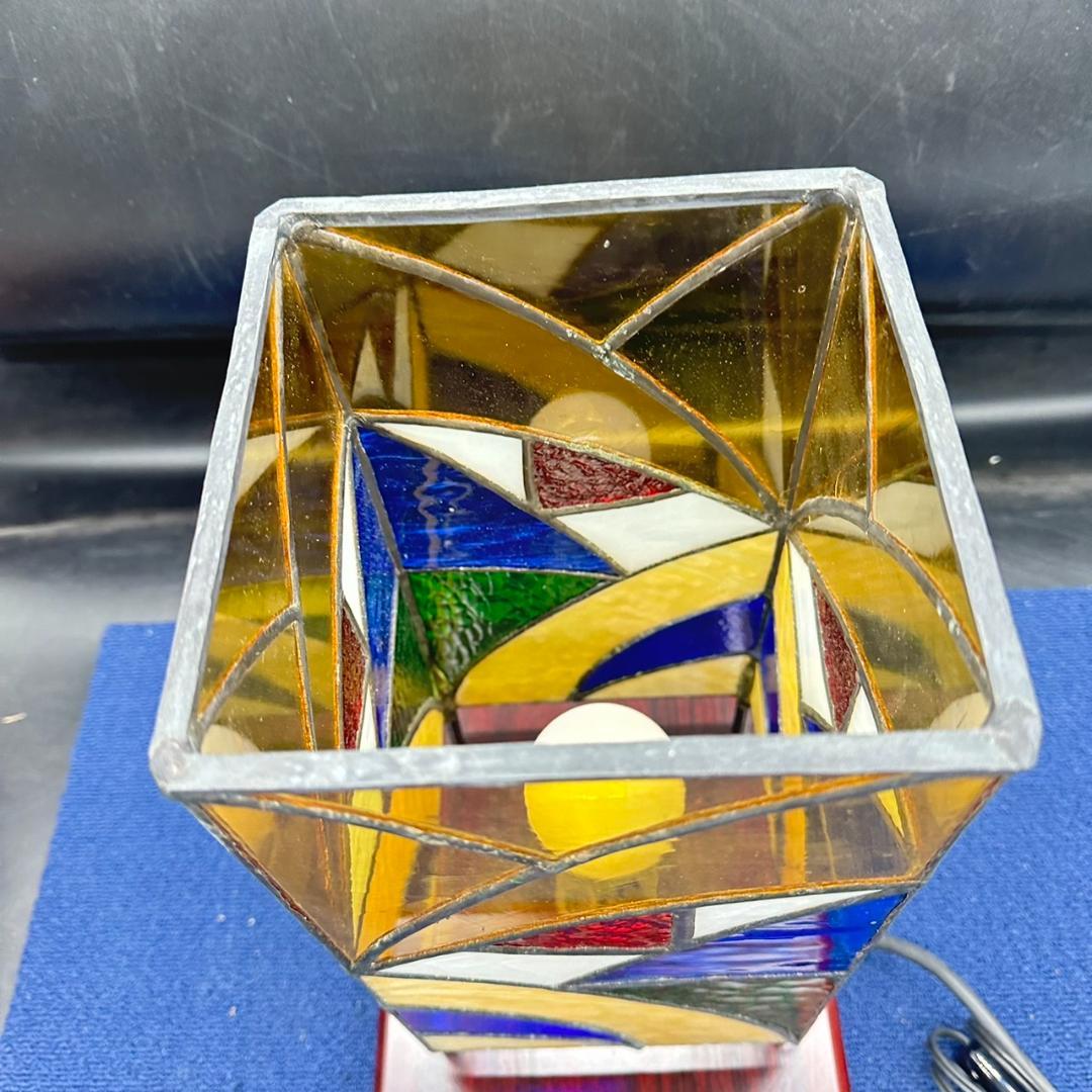 昭和　レトロ　ステンドグラス　ランプ　フロアランプ　卓上照明