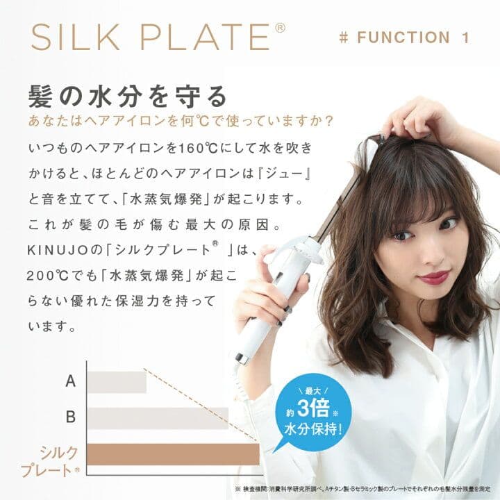 絹女 ヘアアイロン　28mm