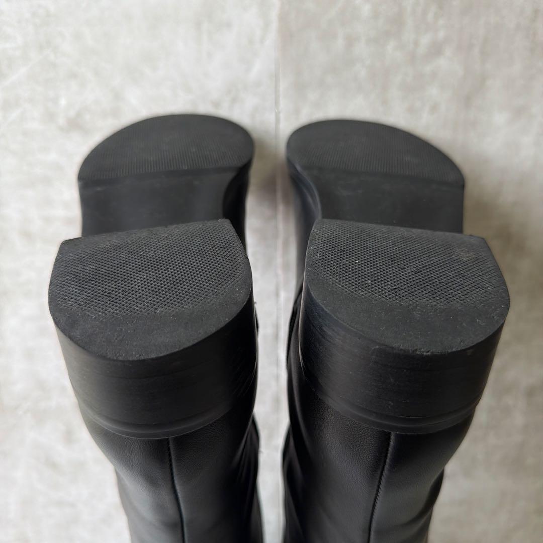 REMME レメ ロングブーツ サイドジップ ブラック レザー 36 / 23㎝