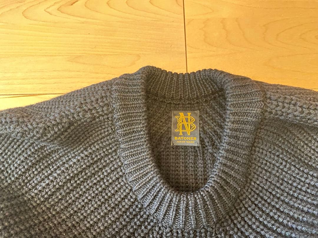 BATONER バトナー シグネチャークルーネックニット ブラック サイズ1