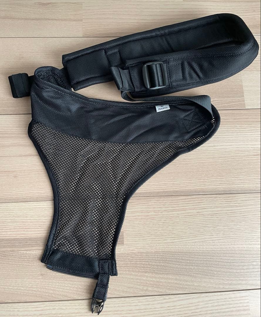 POLBAN ADVANCE ヒップシート　ブラック　【ショルダーベルト付き】