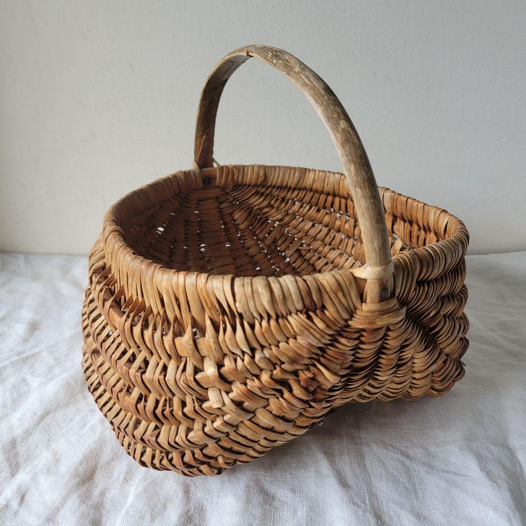 フランス　アンティーク　パニエ　小さめ　ピーナッツ