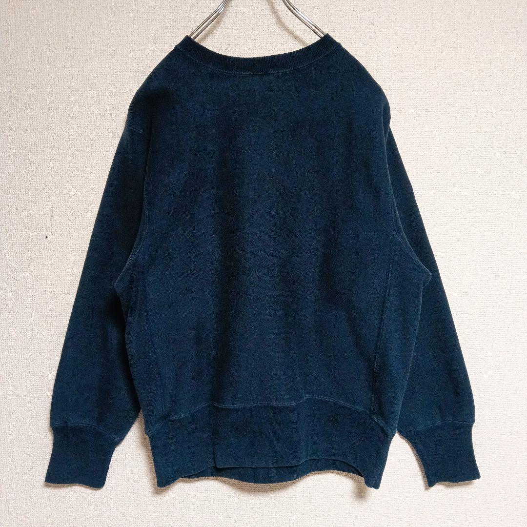 90s チャンピオン リバースウィーブ スウェット ネイビー 目あり 刺繍