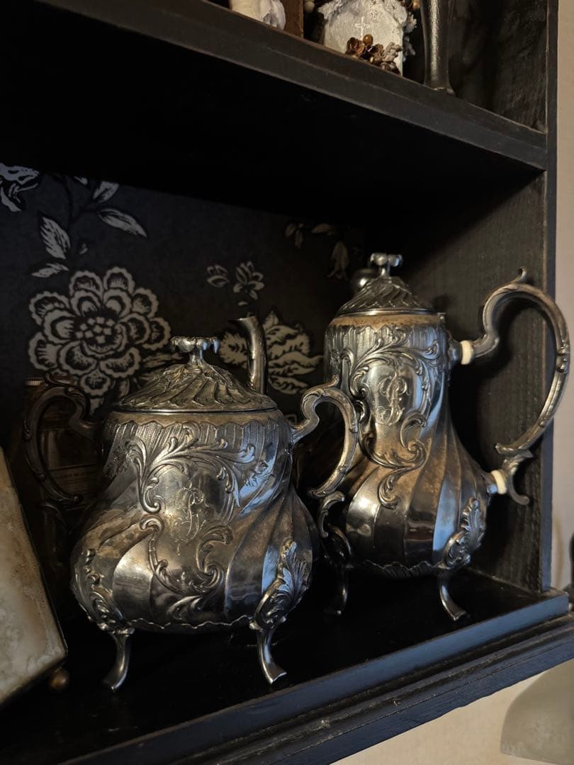 クリストフル ガリアのティーポットとミルクポットのセット