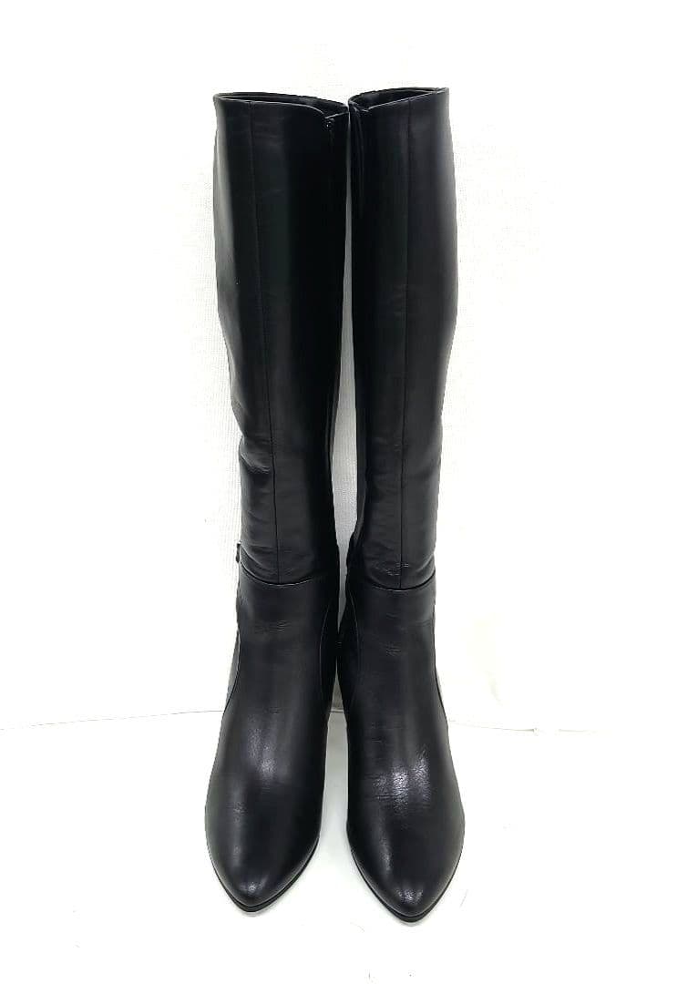 【日本製】UNTITLED カーフスキンロングブーツ 24.0　美脚