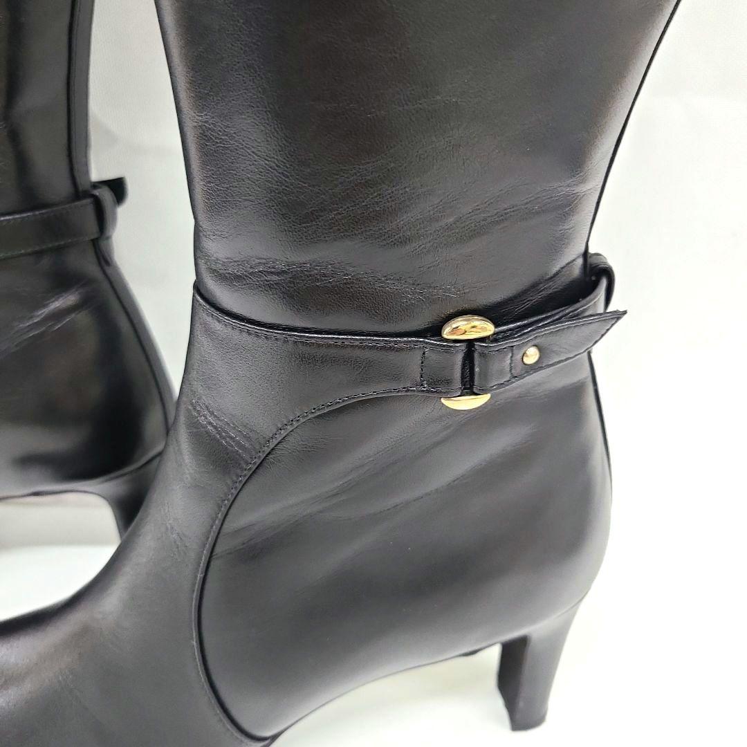 【日本製】UNTITLED カーフスキンロングブーツ 24.0　美脚