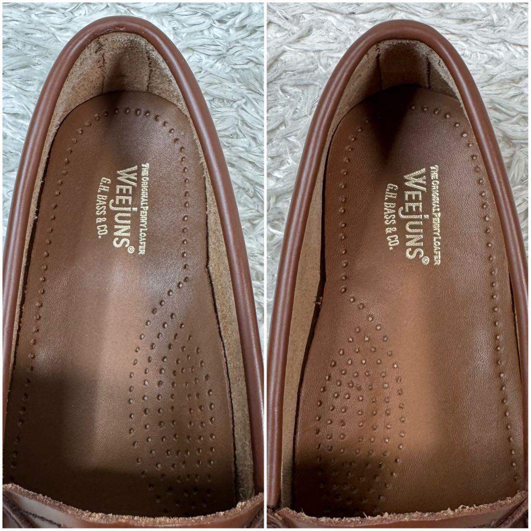 極美品 G.H.BASS ローファー レザー 23.5相当 ブラウン 革靴