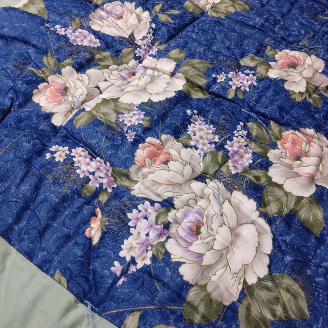 シングル 花柄掛け布団 約10cm厚
