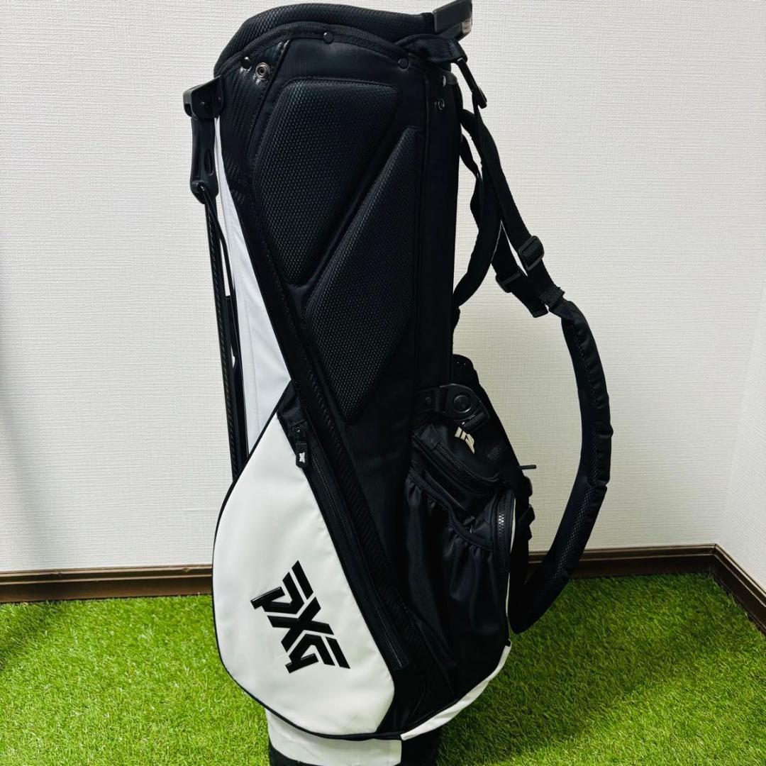 PXG スタンド式　キャディバッグ　ゴルフ　ブラック　ホワイト