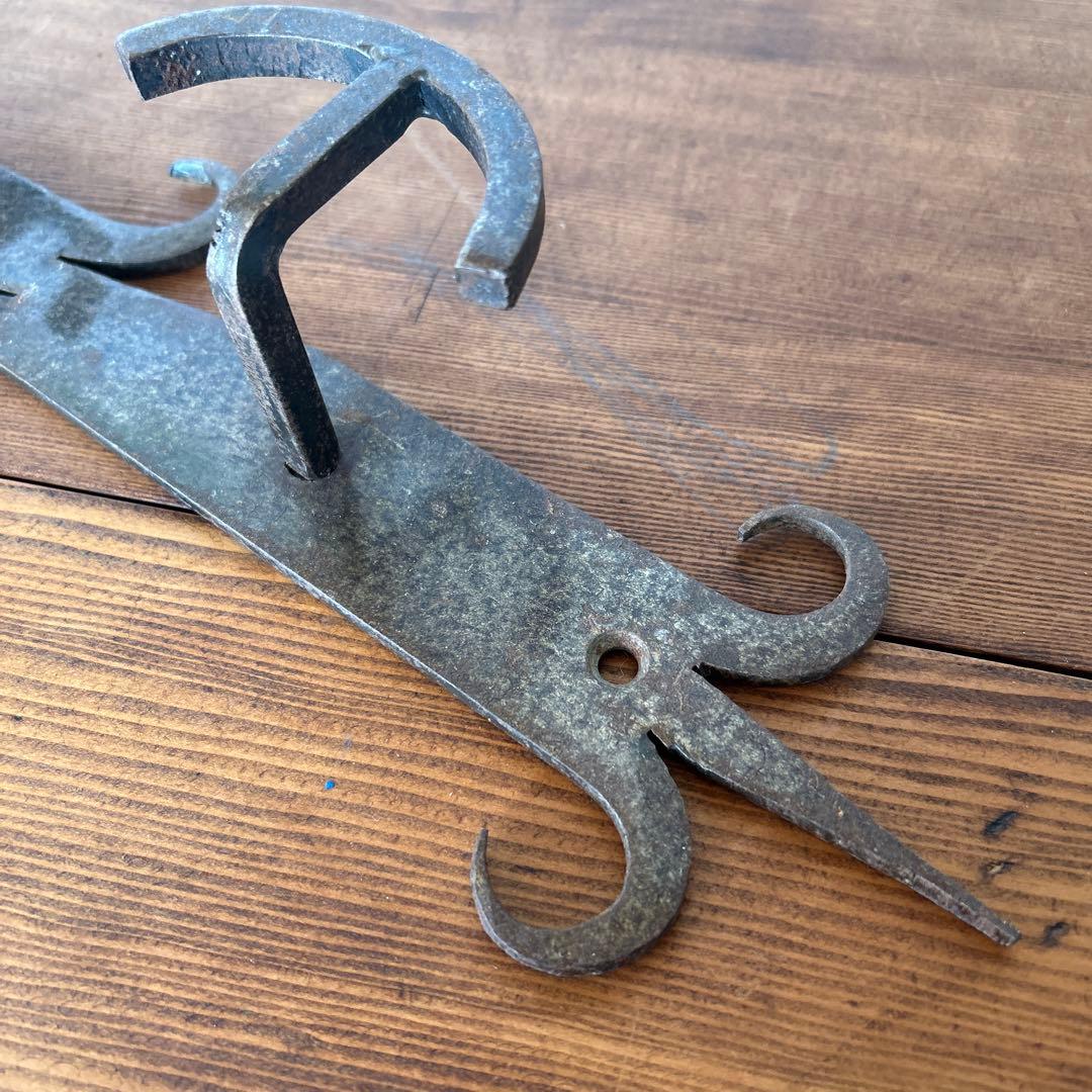 イギリスアンティークフェア購入　フランスアンティーク3連フック　ハンガー