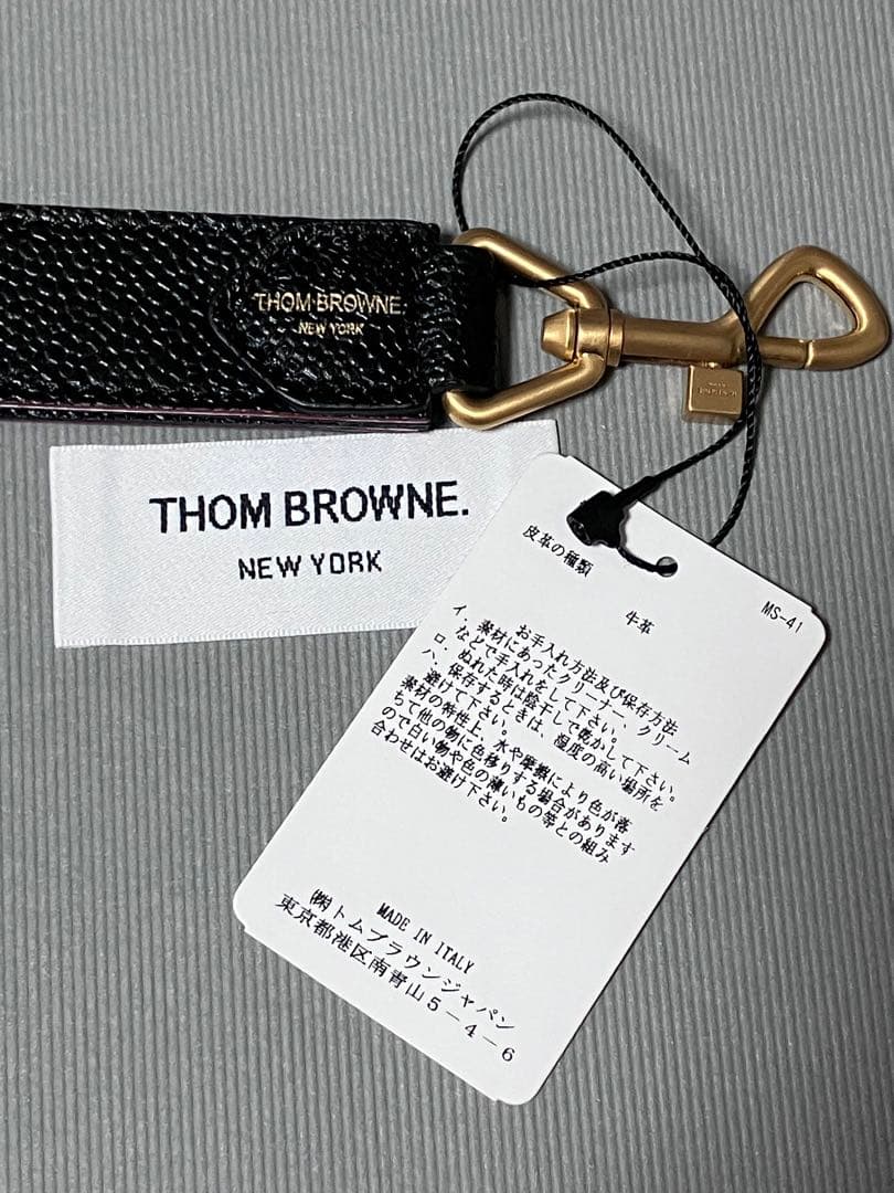 thom browne レザー　ストラップ　キーチェーン　キーホルダー