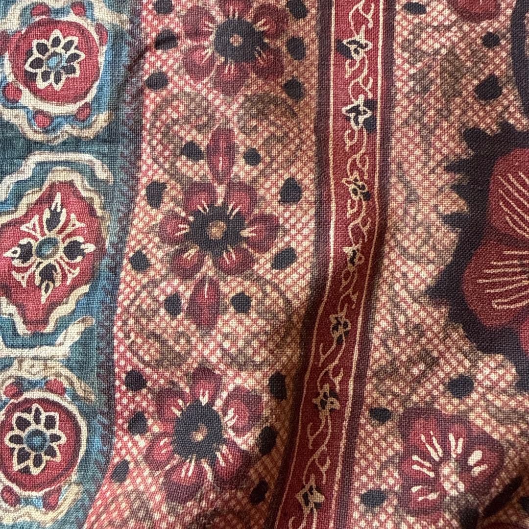 アンティーク　インド　更紗