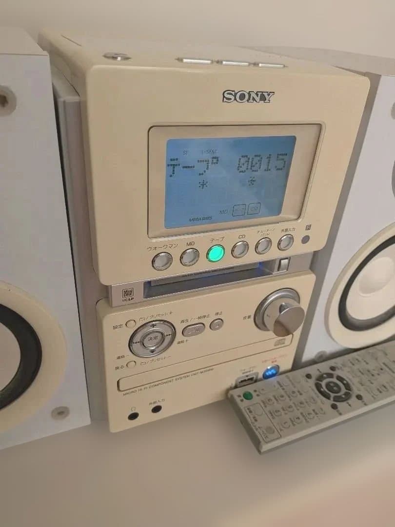 【美品】SONY ミニコンポ cmt-m35wm　白　ホワイト　ソニー　コンポ