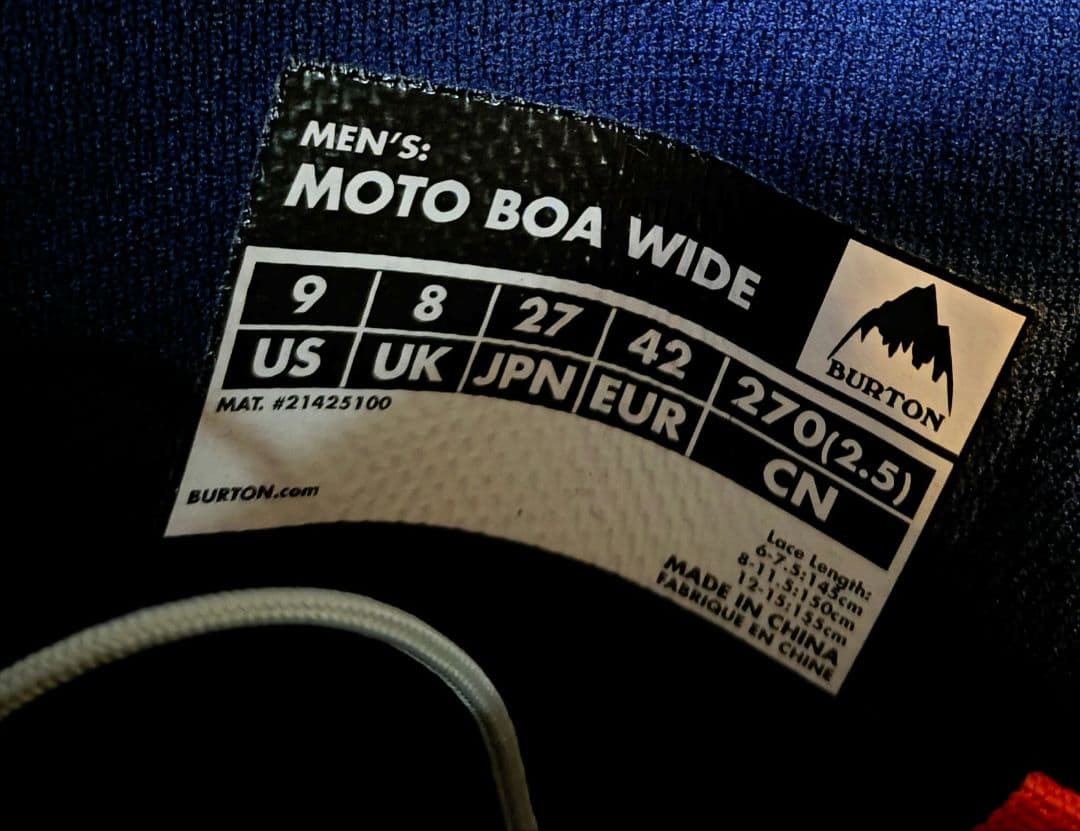 BURTON MOTO スノーボードブーツ ネイビー