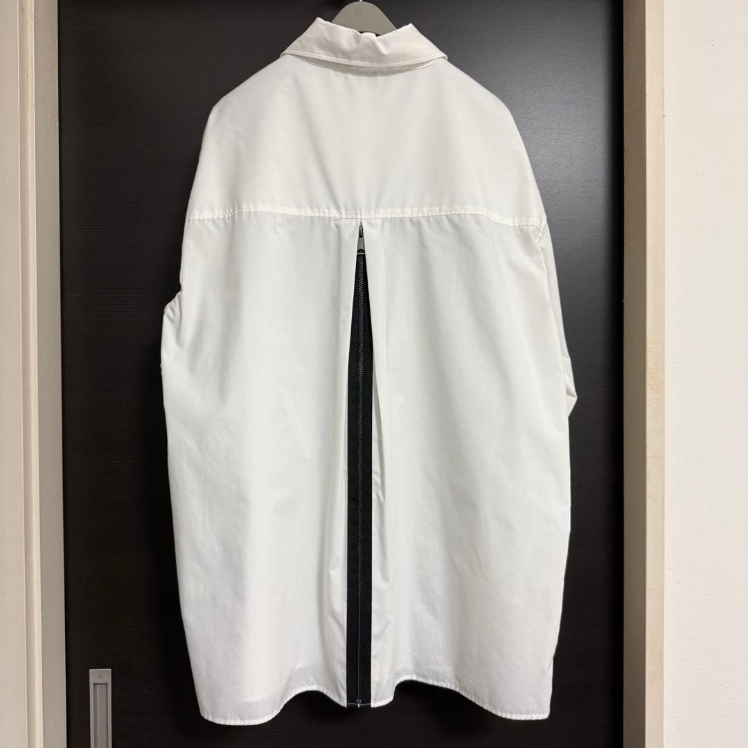 DimMoire ホワイト 長袖 ネクタイ付きシャツ