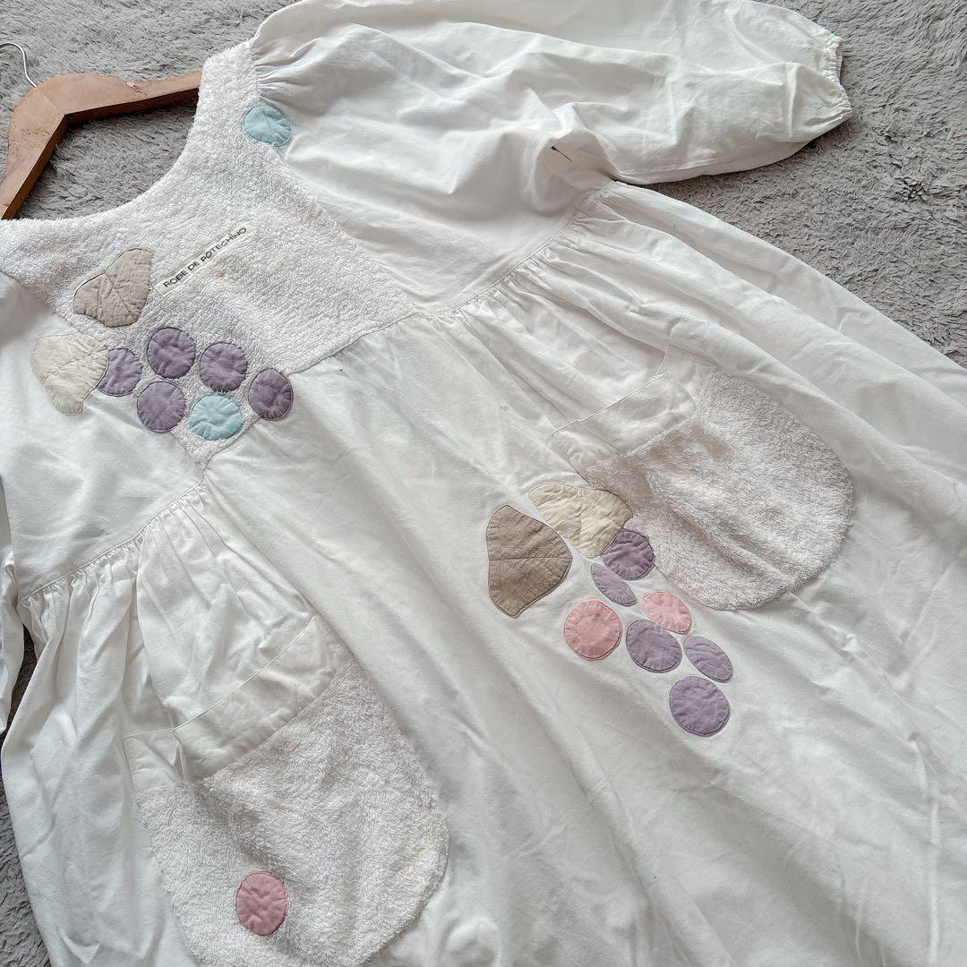 POTECHINO ポテチーノ エプロンドレス 割烹着 ワンピース 白 尾道