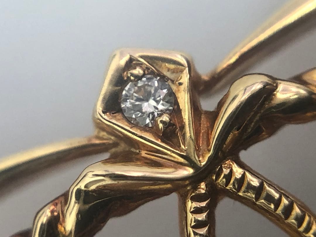 梶光夫 K18 pt900 ダイヤモンド ペンダント トップ ブローチ