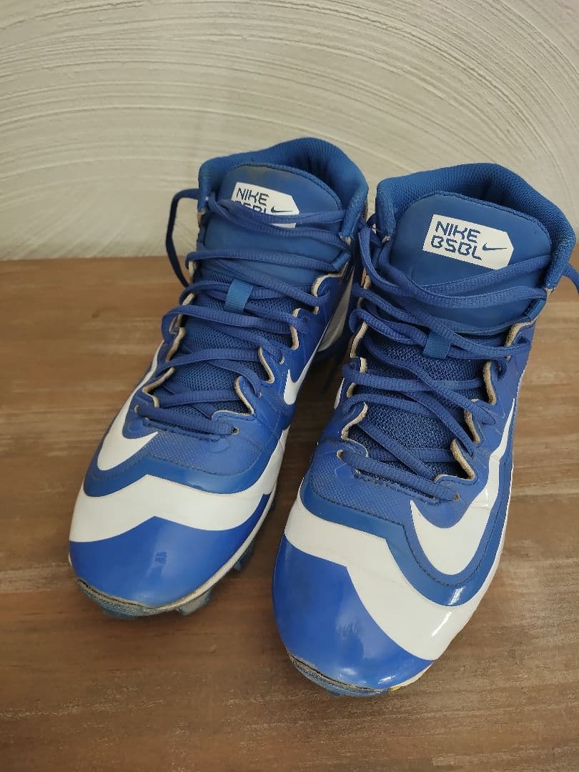 Nike野球スパイク GSG 青白 手袋 リストバンド　３点セット