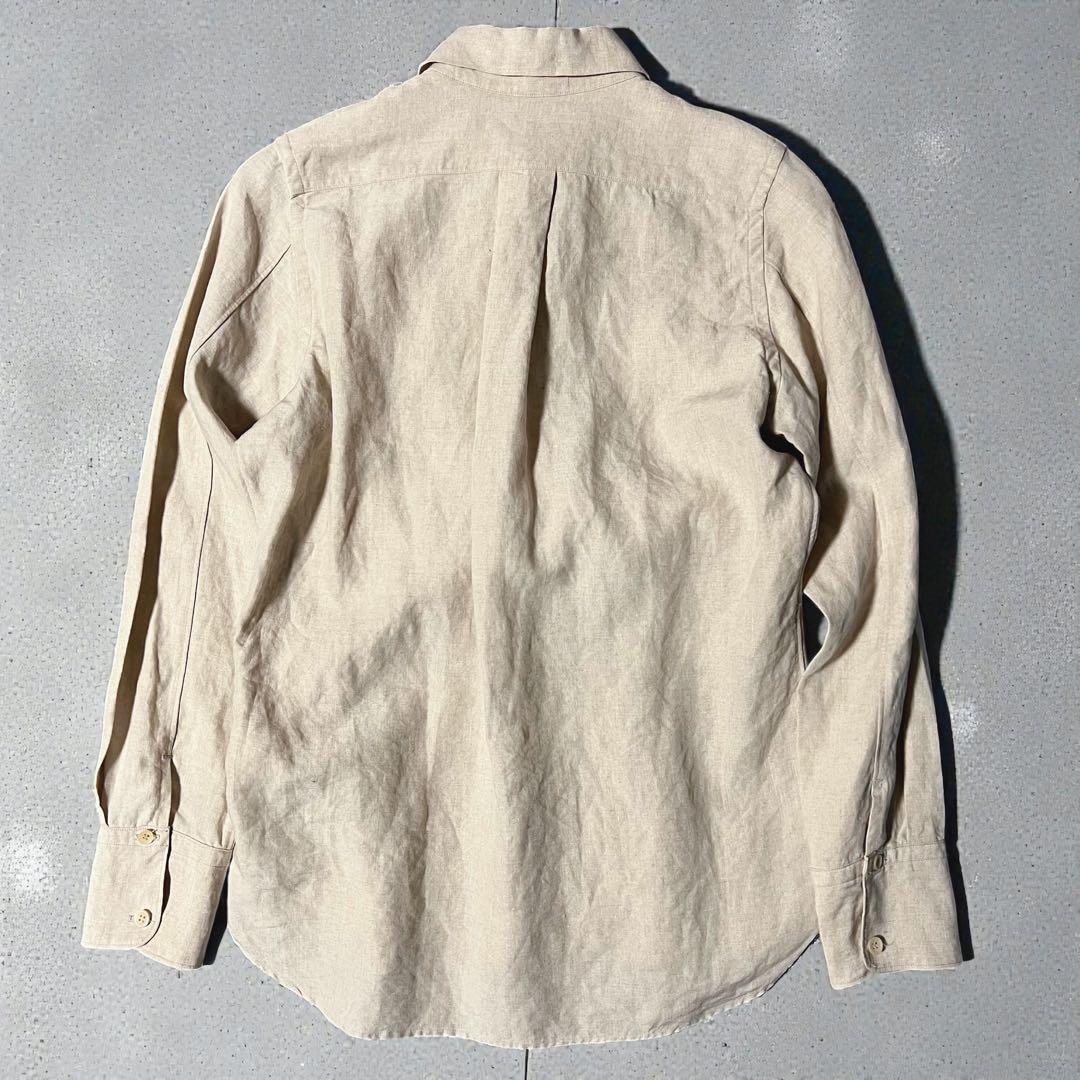 カズ様 美品❤️リネン❤️45R リネンタック 908 SHIRT シャツ ベージュ
