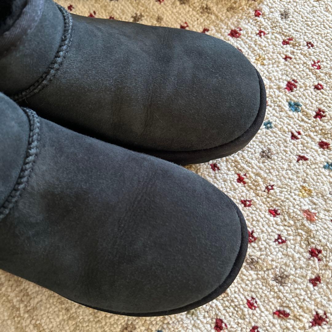 UGG シープスキンブーツ クラシックウルトラミニ ブラック 25cm