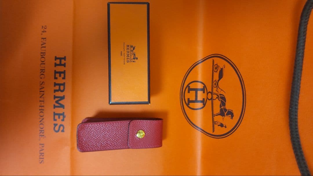 【極美品】エルメス 印鑑ケース 赤 レッド