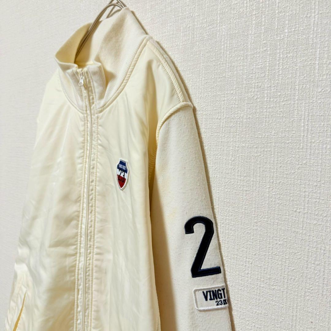 23区 ゴルフ　パーカー　ジッパー　ロゴ　オンワード樫山　ホワイト【Ⅲ】