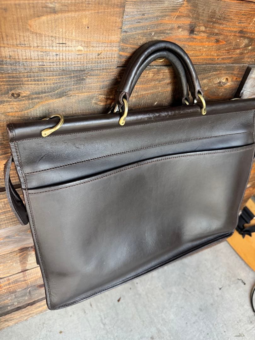 【美品　ストラップ付き】OLD COACH BUSINESS BAG