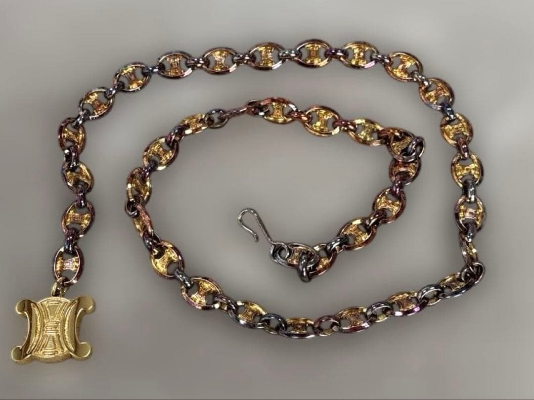 ヴィンテージ　CELINE セリーヌマカダム Macadam チェーン ベルト