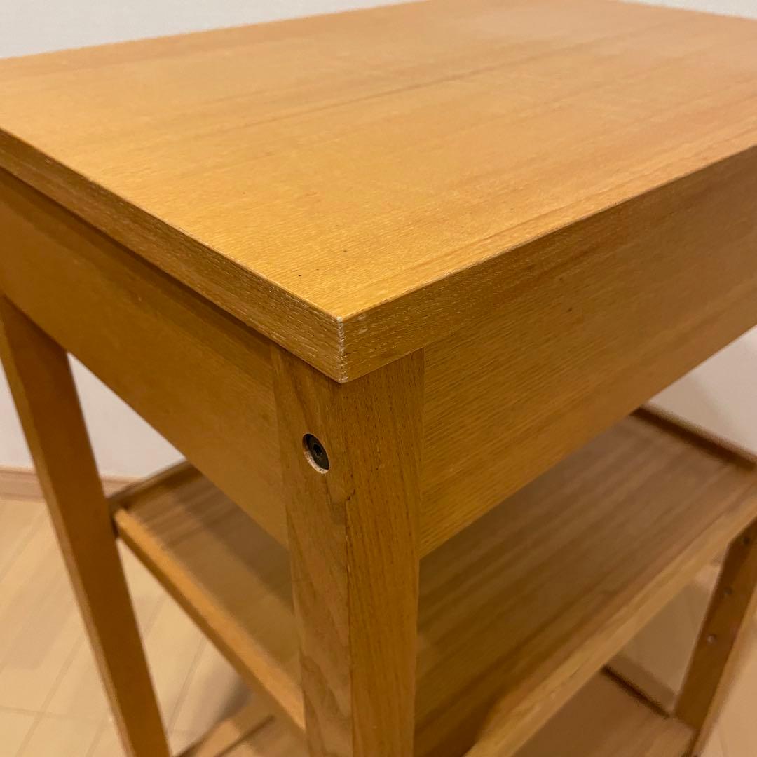 廃盤　希少　無印良品　木製ワゴン(タモ材)