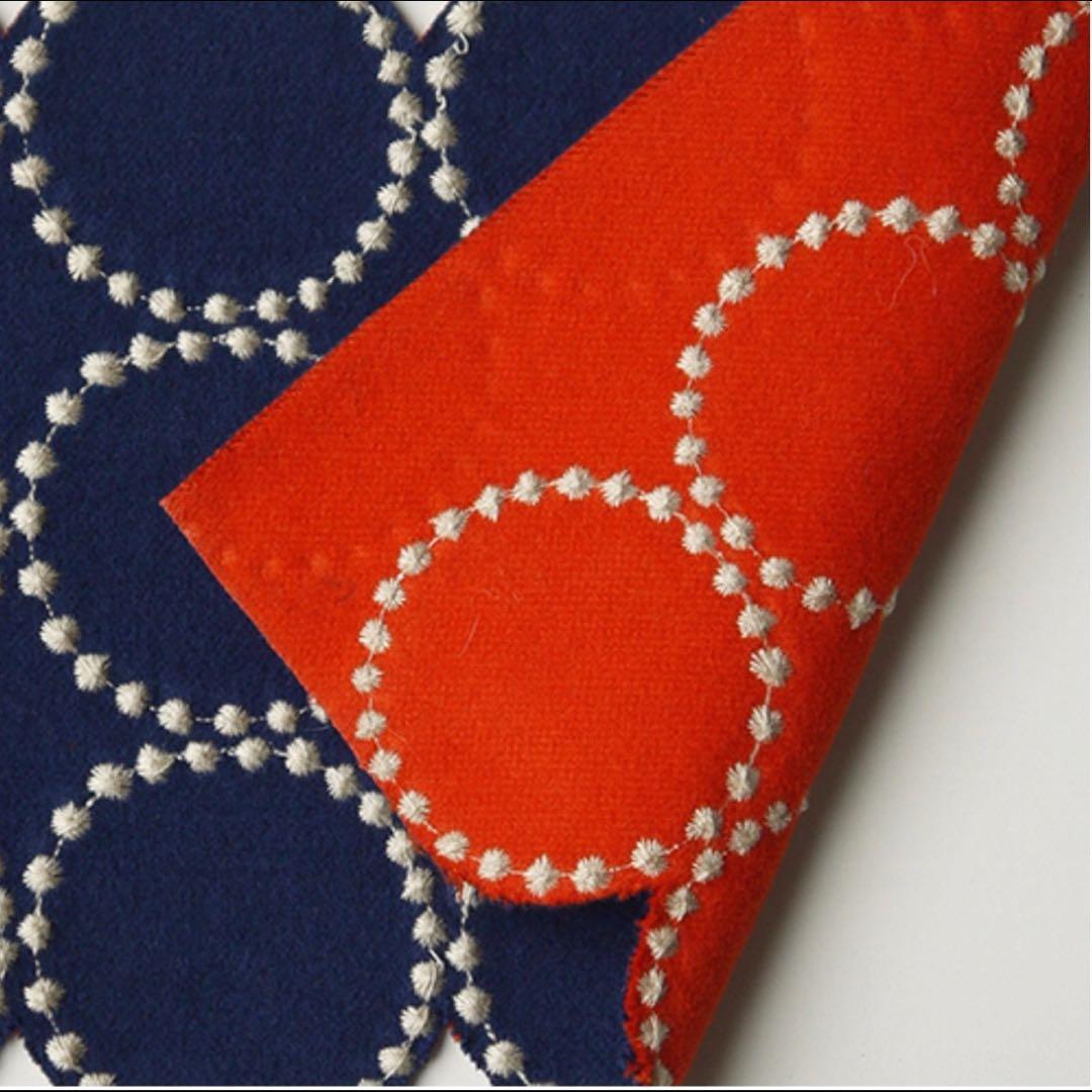 ミナペルホネン スツール タンバリン 折りたたみ 【ネイビー/オレンジ】 椅子