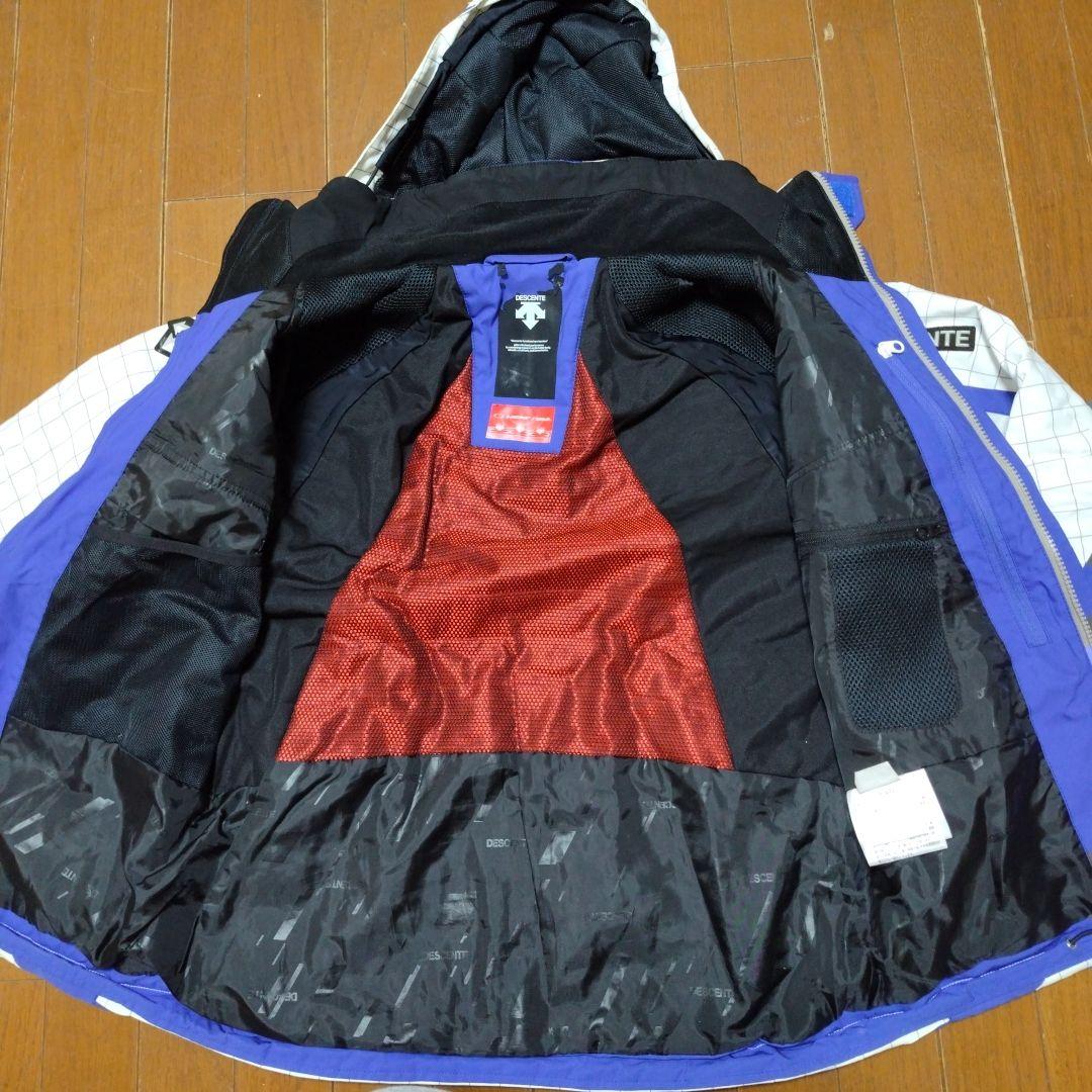 OGASAKA スキーウェア(デサント製)　上XS　下S　ホワイト×ブルー