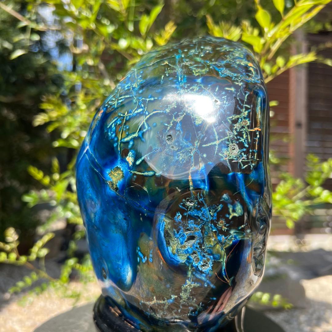 ✳️専用‼️✮家宝級逸品✮超極大✮癒される色模様✨ブルーメノウ 青瑪瑙 原石 天然石