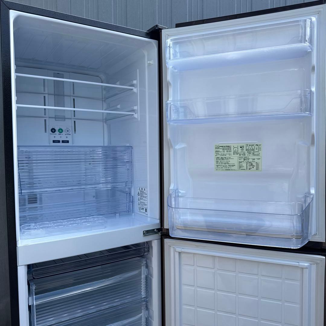 SHARP 2022年製 冷蔵庫 プラズマクラスター搭載 280L 2ドア