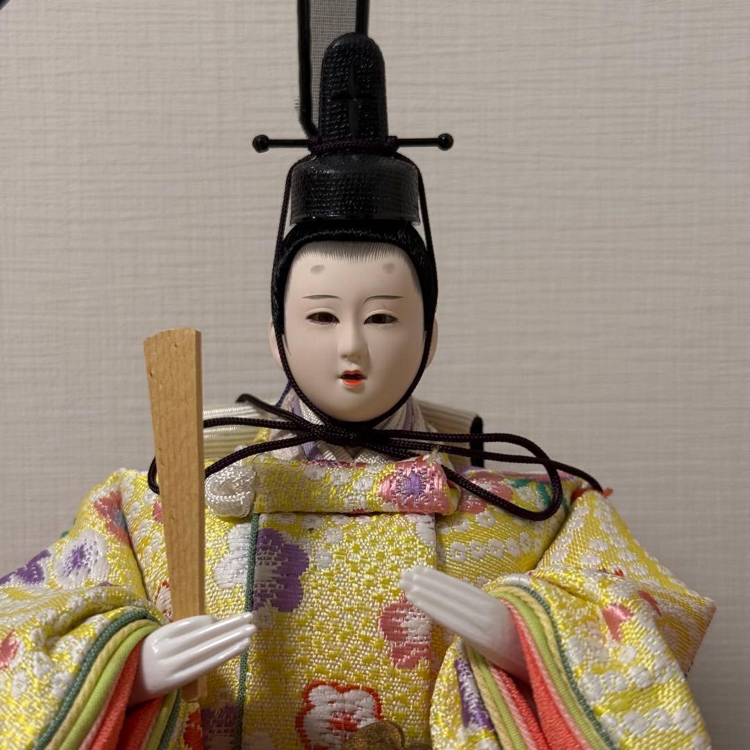 ケース入り 雛人形 ひな人形 ライト付き コンパクト 親王飾り 女の子 初節句