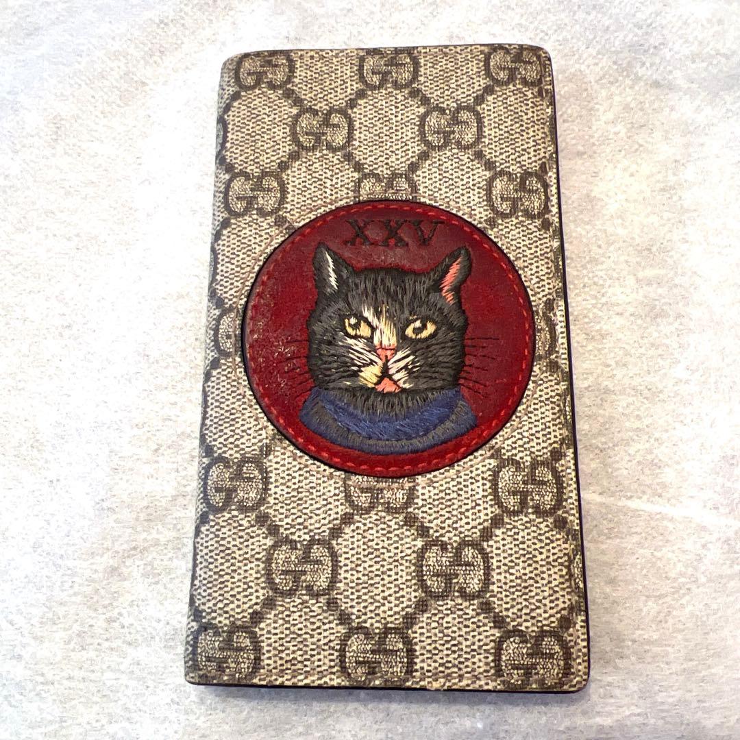 【正規品】GUCCI 手帳型ケース　iPhone7 猫