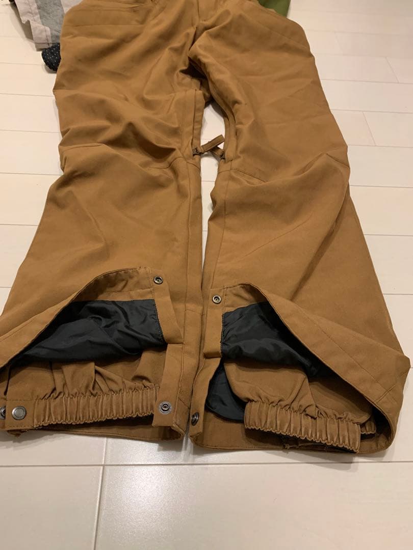 スノーボードウェア グレー/オリーブ ストライプ　S size 男女