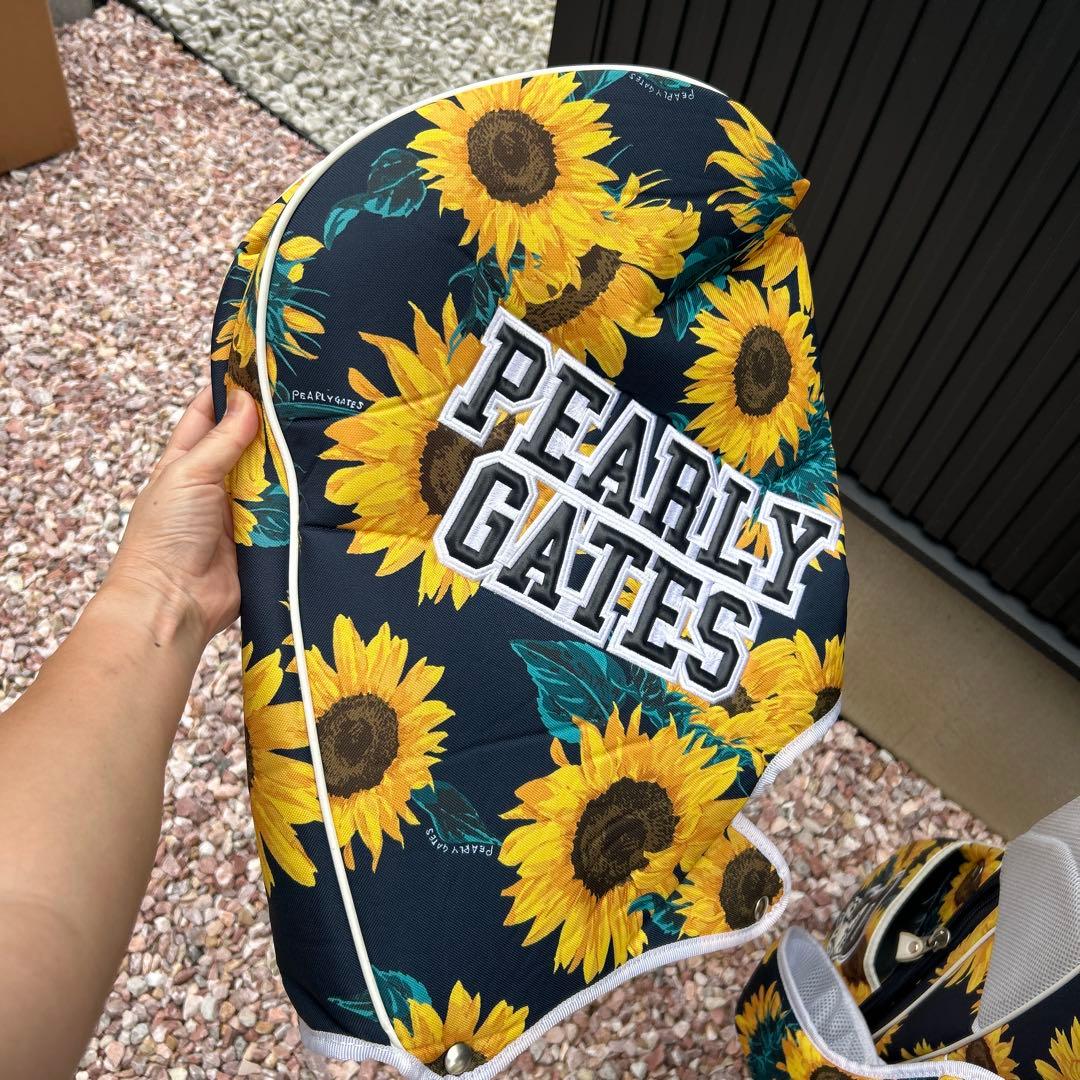 値下げ PEARLY GATES ひまわり柄 キャディバッグ