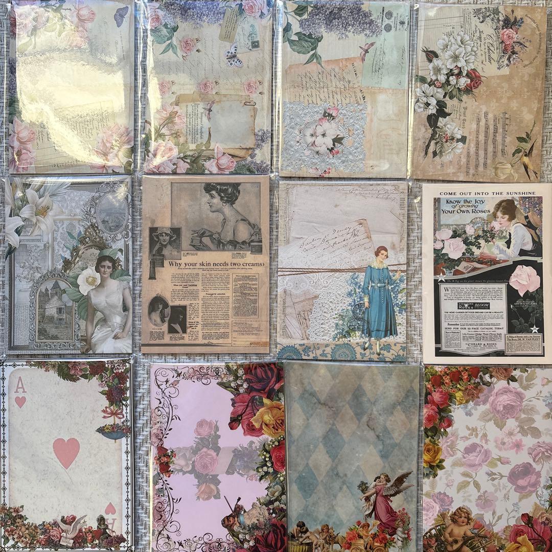 60サイズ コラージュ素材 メモ帳 まとめ売り 紙モノ 大量 おすそ分けファイル