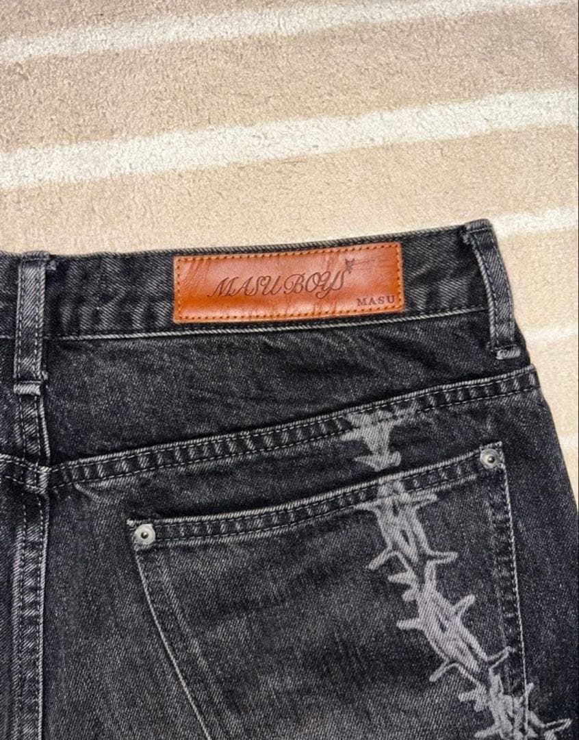 MASU BAGGY JEANS (FADED BLACK) サイズ48