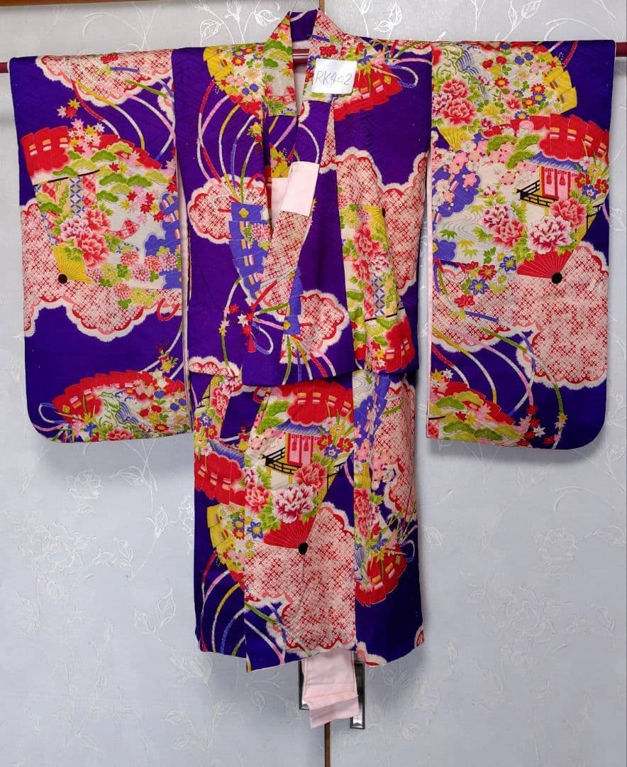 RK402アンティーク子供着物着丈78センチ裄丈40センチめちゃくちゃ綺麗美品