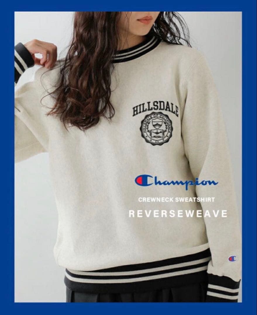 champion REVERSE WEAVE HILLSDALE 青単色タグ