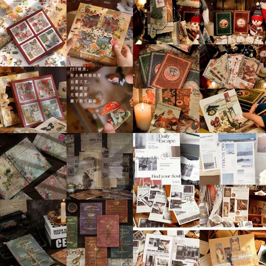 海外文具特大まとめ売り2●新品●コラージュ素材大量★大容量セット