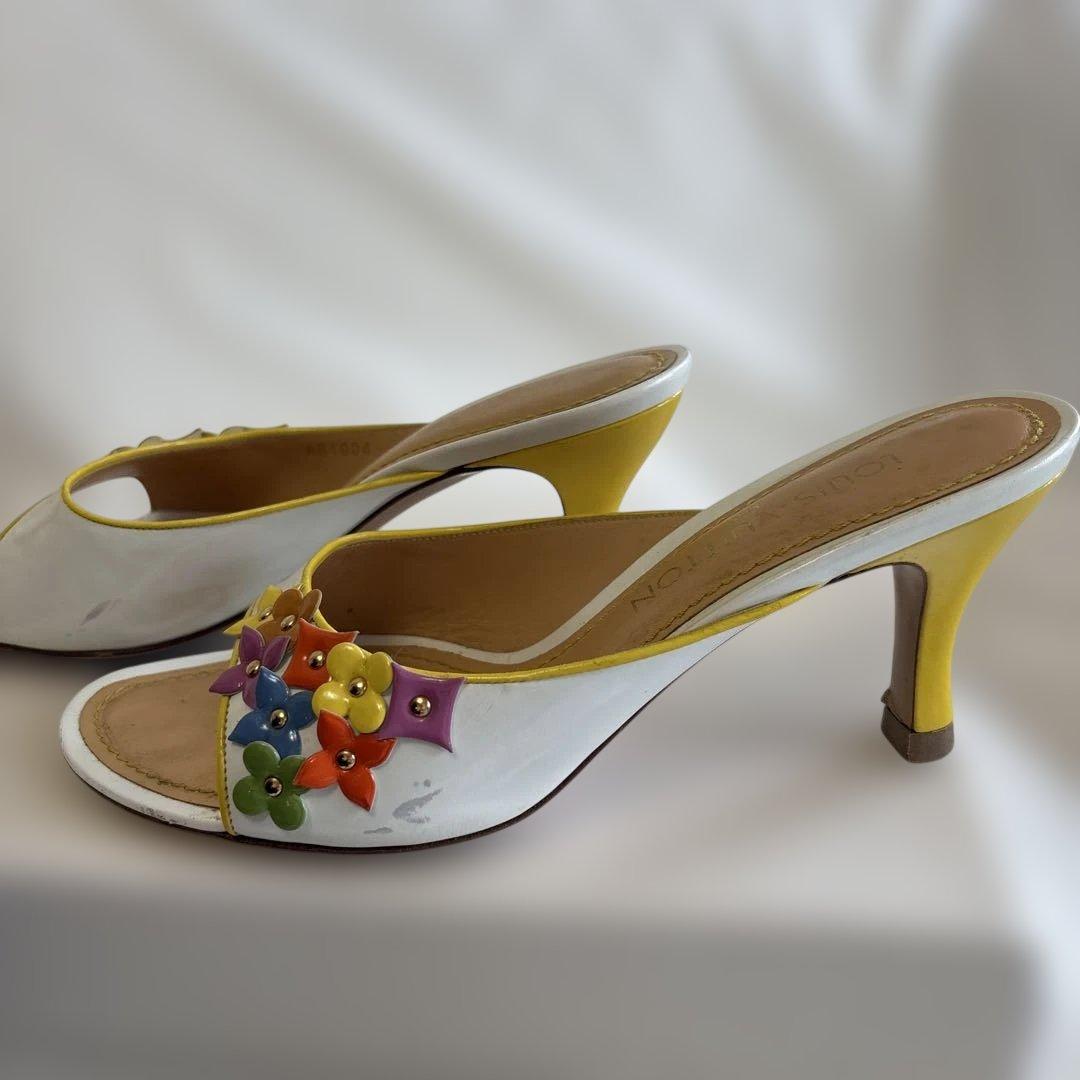 ルイヴィトンカラフル花モチーフ サンダル